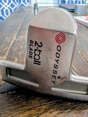 Odyssey 2-Ball Blade Putter in Silver - Precision Alignment